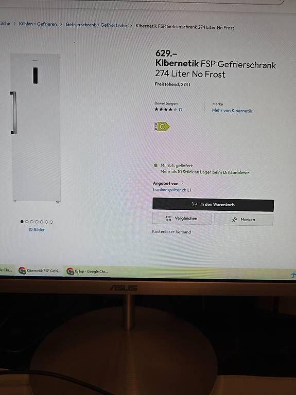 Gefrierschrank:  Gefrierschrank Kibernetik FSP  274 Liter No Frost – Gebraucht aus Niederuzwil von jolaki67 4