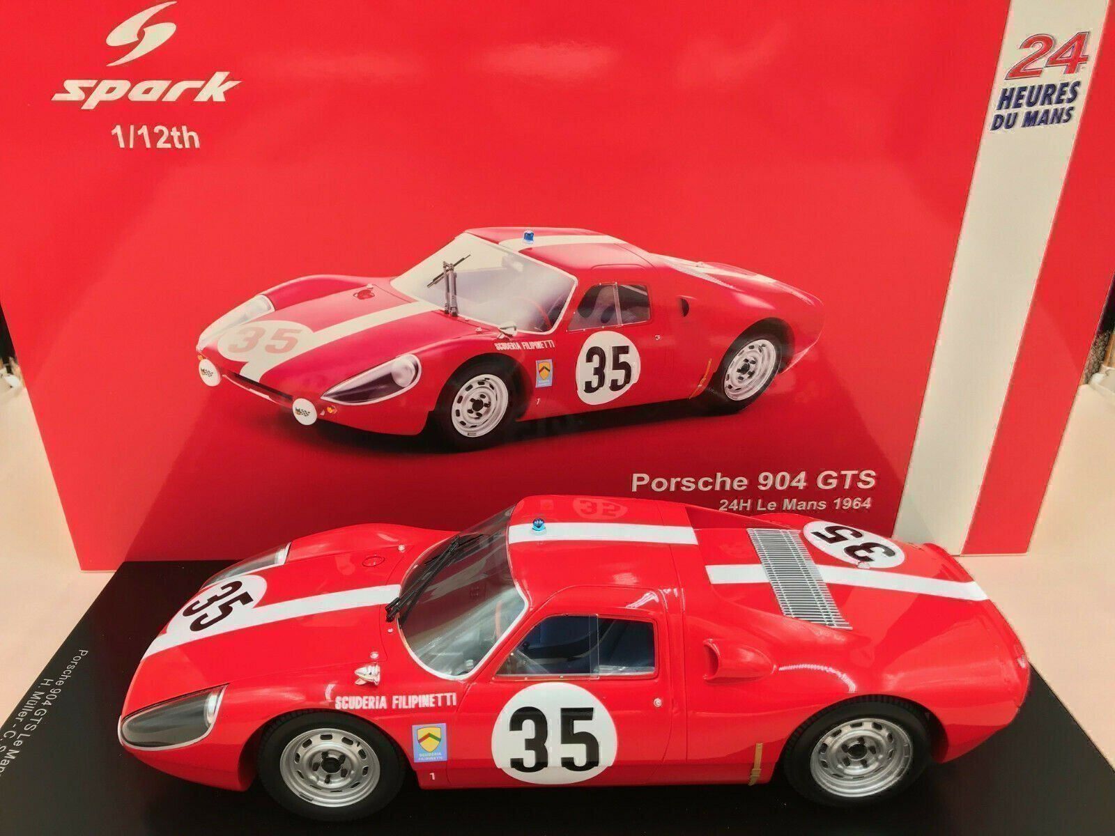 Porsche Modellini d'auto: PORSCHE 904 GTS #35 HERBERT MÜLLER 1:12 – Nuovo e nell'imballaggio originale da Suhr venduto da Moebelsiralfred 3