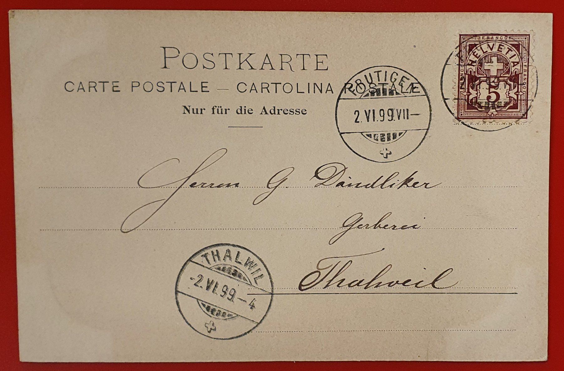 Ansichtskarten: Kandersteg 1899, Blümlisalp - Öschinensee – Gebraucht aus Kreuzlingen von Rschweiz1 1