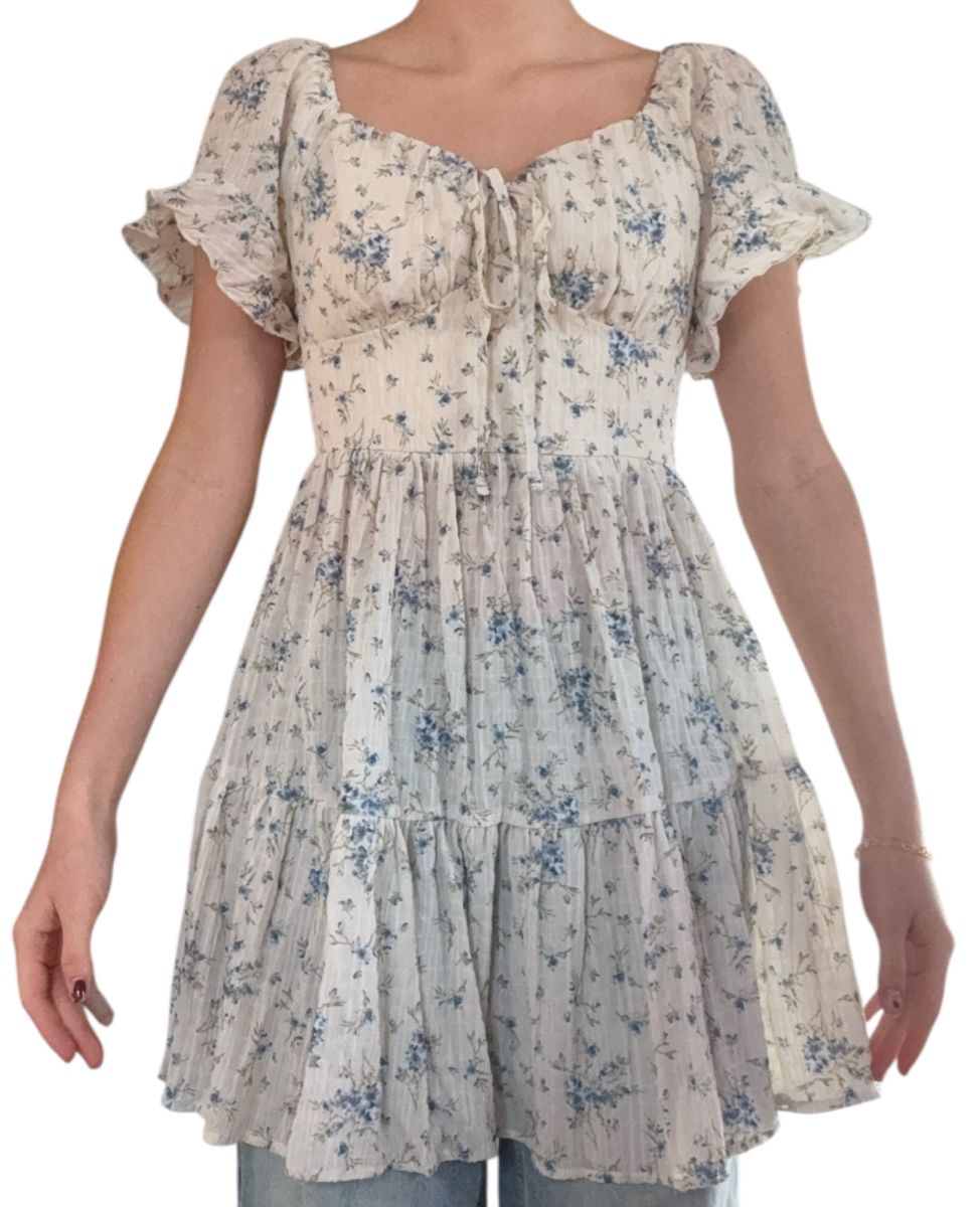 Vestiti: Sommerliches Blumenkleid, Mini Kleid mit Blumenmuster – Nuovo (secondo la descrizione) da Langenthal venduto da hih_sfd7