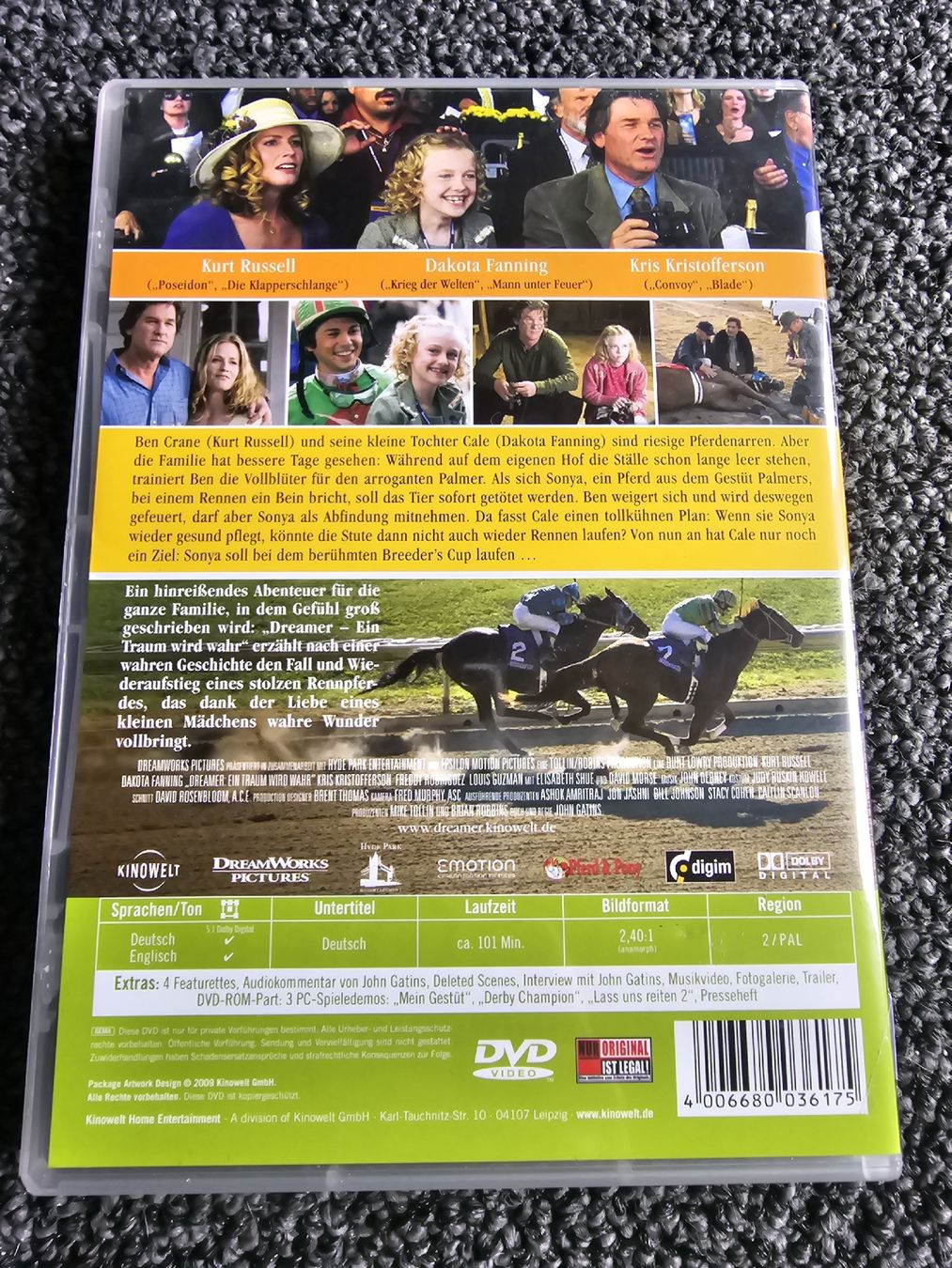 Tutti i DVDs: DVD: Dreamer - Ein Traum wird wahr(18115) – Usato da Ruswil venduto da jan_bxl5 1