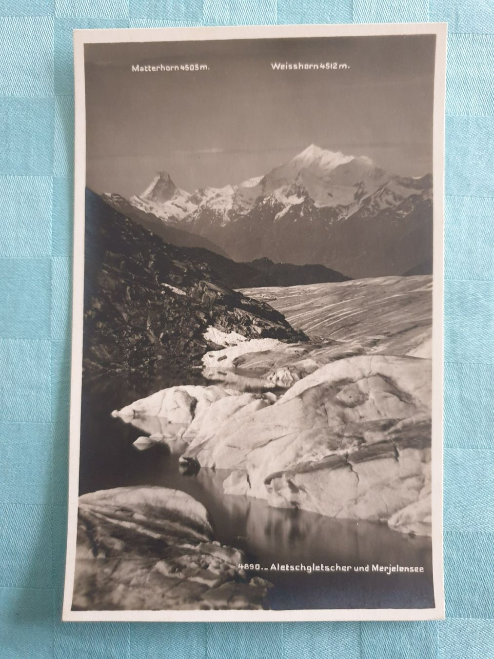 Ansichtskarten: alte Ansichtskarte Aletschgletscher Merjelensee Gletscher – Gebraucht aus Mörschwil von spirspi