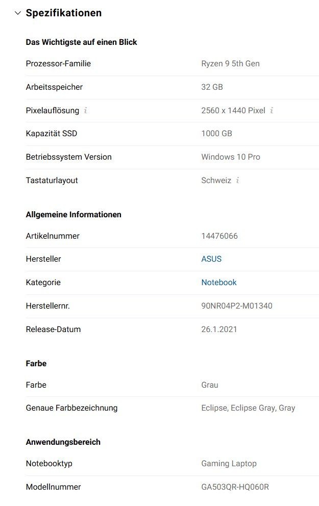 Asus Notebooks: ASUS ROG Zephyrus G15 – Gebraucht aus Beringen von kira8304 6