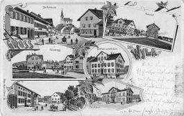 4 alte Ansichtskarten WYLA ZH inkl. Litho & Leporello
