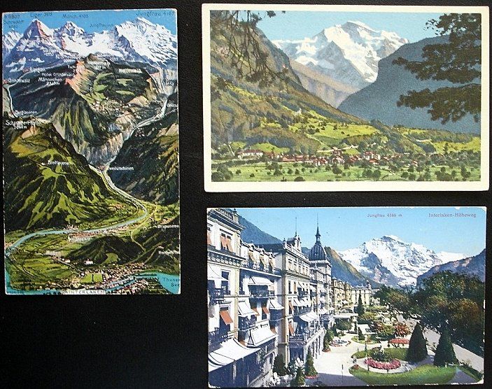 Ansichtskarten: 3 Ansichtskarten INTERLAKEN – Gebraucht aus Jona von philajona
