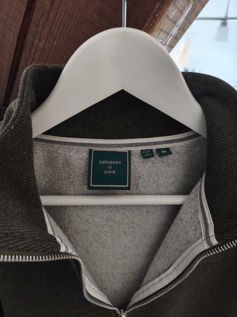 Superdry Maglioni & Felpe: Pullover Superdry mit Reisverschluss & Kragen, Grün, M – Usato da Staufen venduto da raphrow 1