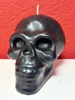 Schwarze Kerze Totenkopf Skull Kerze  Neu