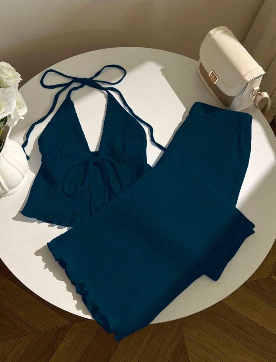 Lotti di vestiti: NEU: Sommer Set: Top & Hose, blau – Usato da Ittigen venduto da carpediempotato
