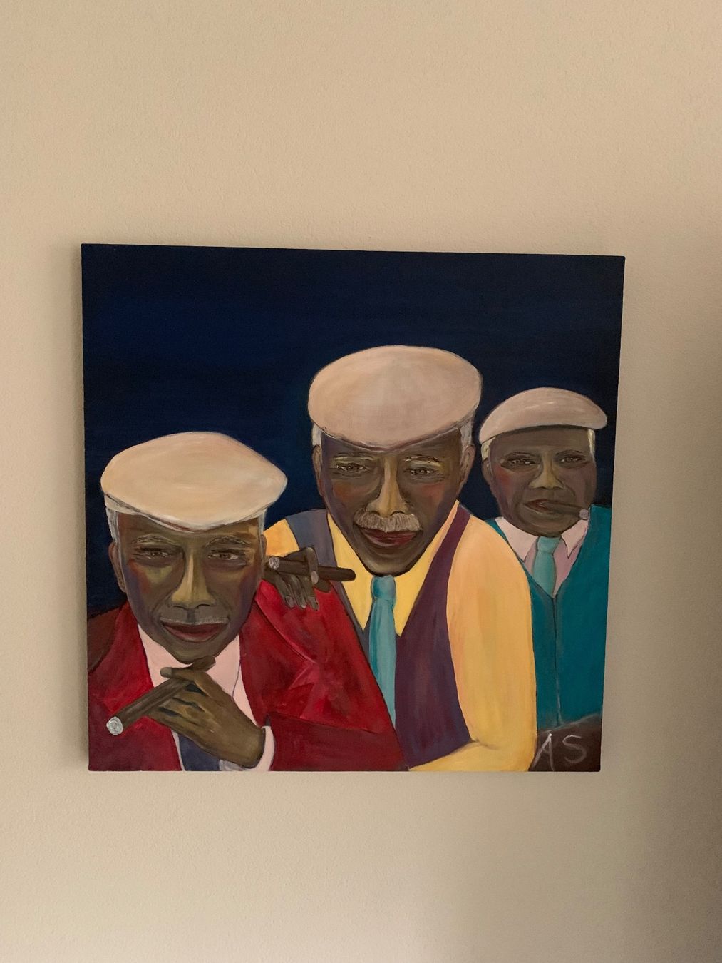 Sigari: Acryl Bild 90x90 cm Unikat – Usato da Schänis venduto da annette04