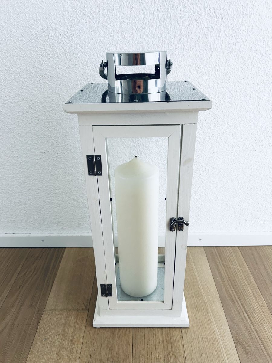 Lanterne: Large decorative wooden lantern with candle – Usato da Kilchberg ZH venduto da malibubeach