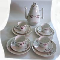 französisches Kaffeeservice alter vor 1900, 14 teilig