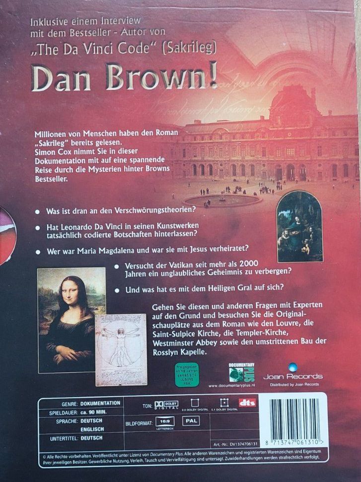 Tutti i DVDs: Browns Sakrileg geknackt - Cracking the Da Vinci Code – Usato da Arbon venduto da mick1968 1