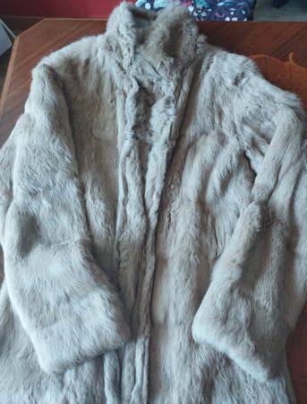 Cappotto pelliccia Rubino color tortora taglia 42