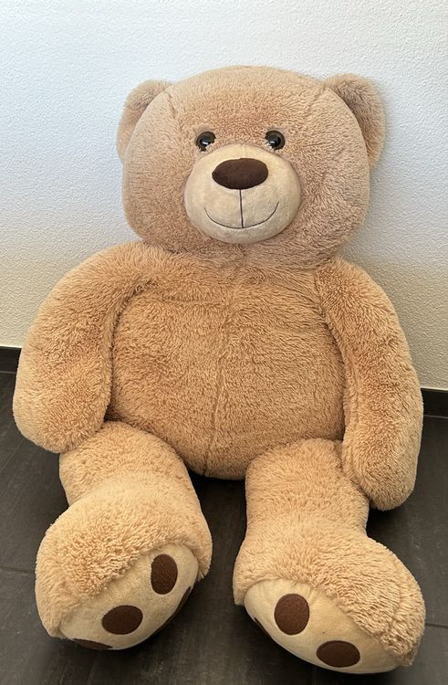 MorisMos Riesen Teddy 140 Cm – Weicher Kuschelbär XXL In Grau, Geschenk Für Kinder, Frauen & Freundinnen