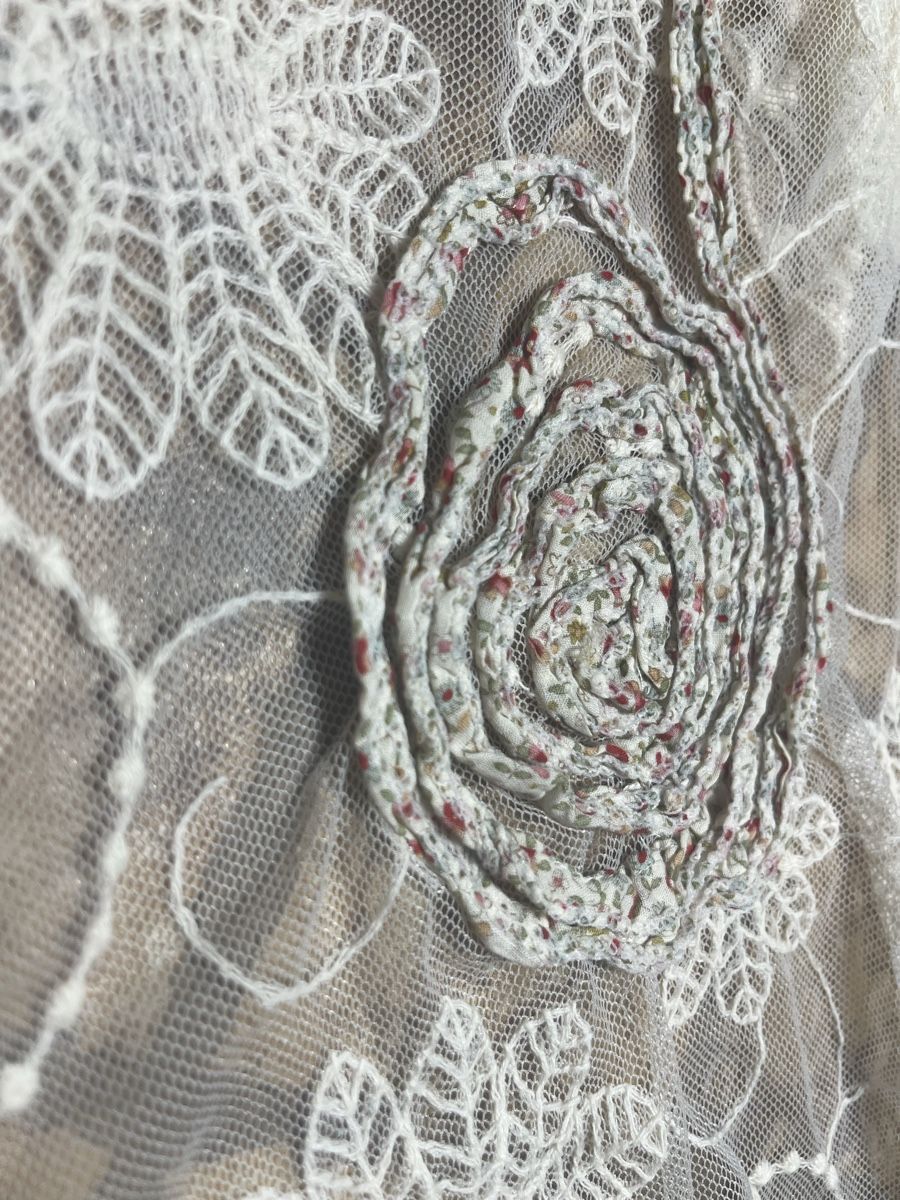 Foulards, Tücher & Schals: Sciarpa di cotone floreale pizzo floreale nuova – Neu und originalverpackt aus Gordevio von LanaZimm 1