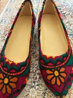 Leder Ballerinas Fr. 36 – Unikat – Vintage Boho Oriental