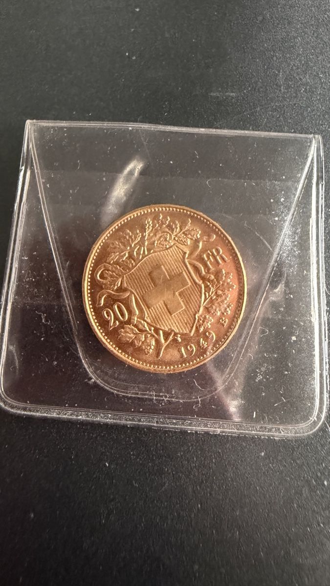 Tutti le monete: Goldvreneli 20 Franken 1949 B – Nuovo e nell'imballaggio originale da Hoeri venduto da negoziation