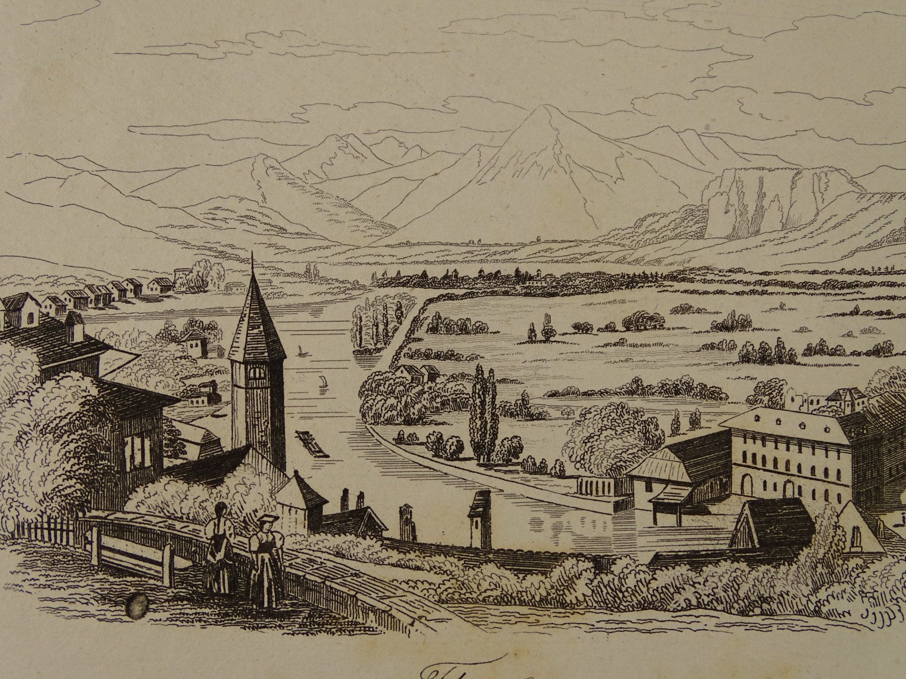 Stiche: THUN, STAHLSTICH 1836 – Gebraucht aus Grüningen von Kartensammler 2