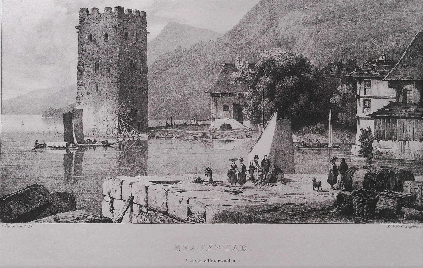 Stiche: Stansstaad  Litho von Engelmann – Gebraucht aus Rafz von Helvet32 1