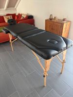 Massageliege klappbar schwarz Holzgestell sehr guter Zustand