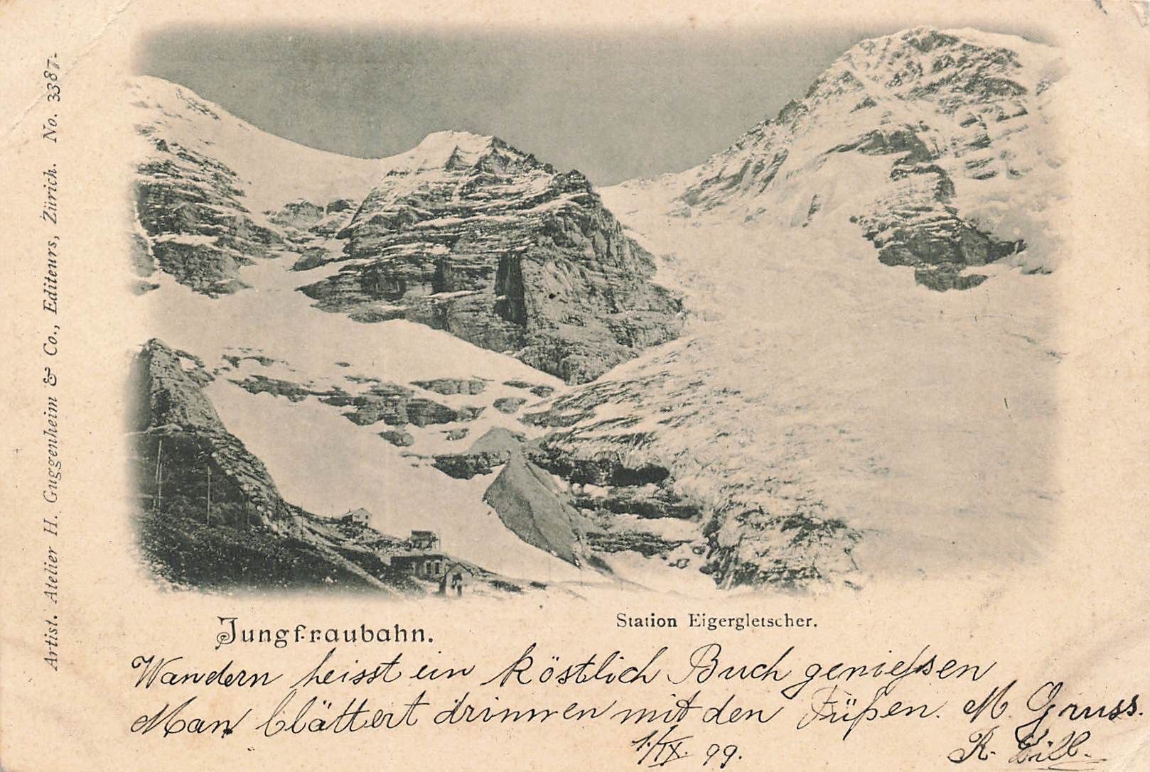 Ansichtskarten: Jungfraubahn (BE) Station Eigergletscher Bergbahn – Gebraucht aus Biasca von Blenio71