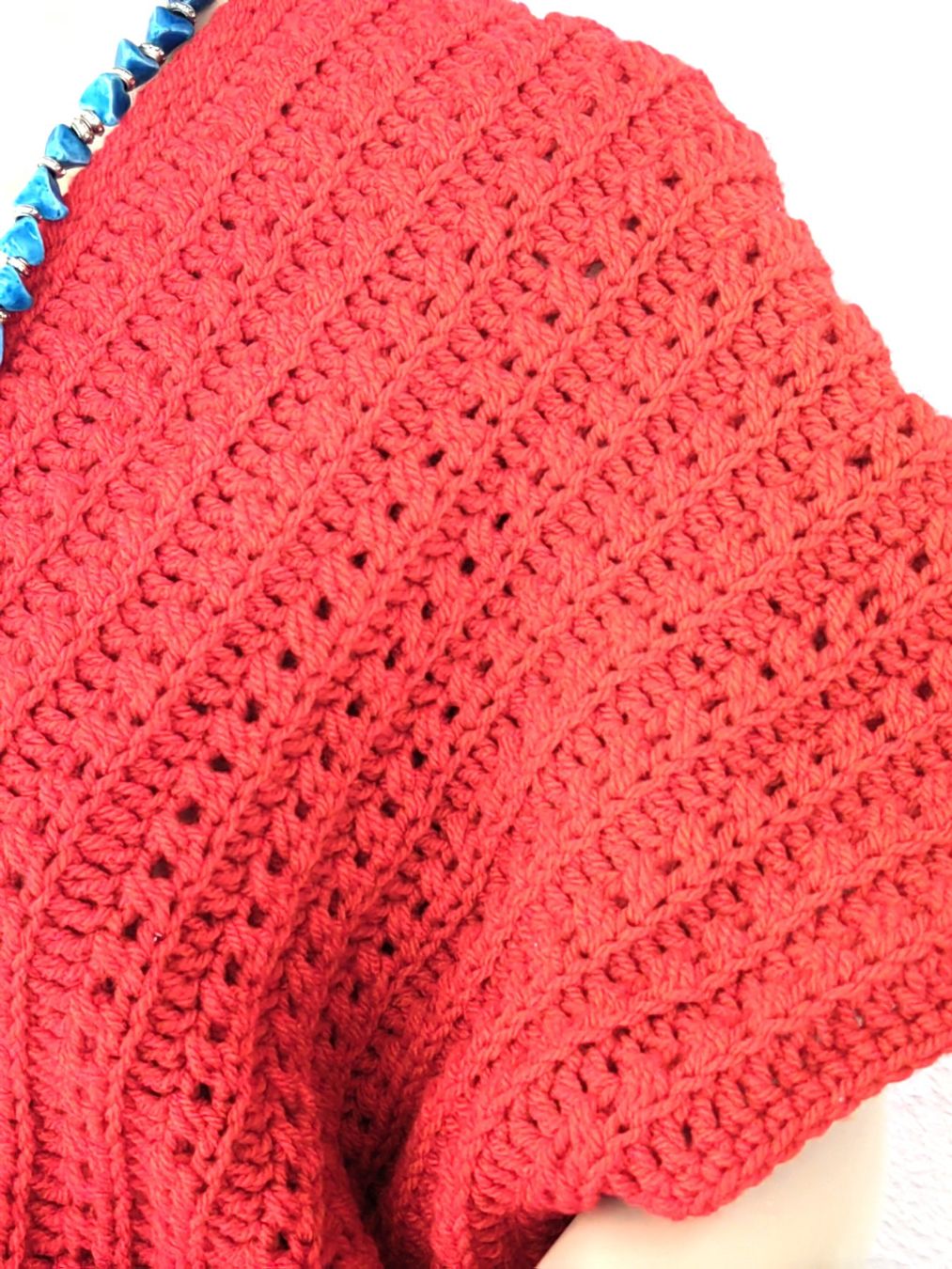 Top: Selbst gehäkelter Sommertop Farbe Rot – Nuovo (secondo la descrizione) da Basel venduto da Omi60 1