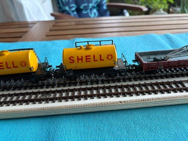 Märklin Modellini di ferrovie: Märklin DB Güterzug gemischt 5.-teilig – Usato da Frenkendorf venduto da HampeFrenk 5
