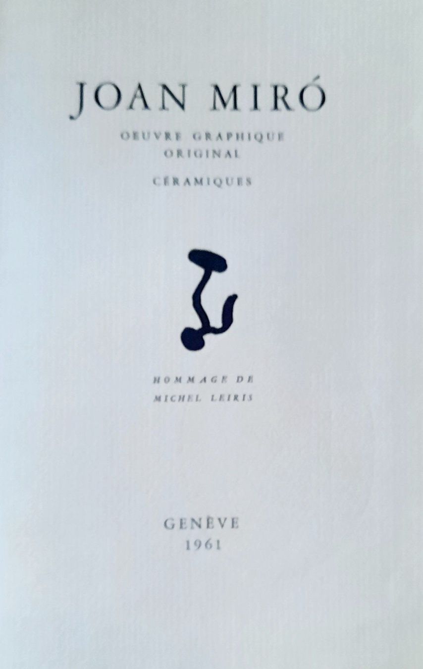 Libri: JOAN MIRO  1893 - 1983 – Usato da Genève venduto da Enigme8 2