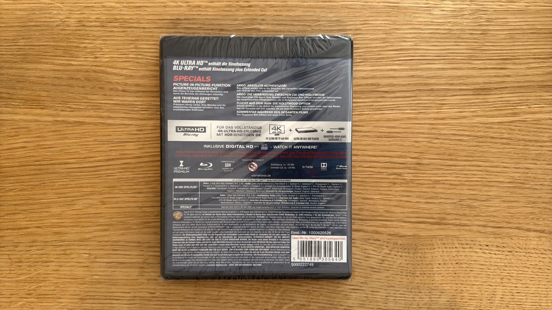 Tutti i DVDs: Argo - 4K UHD Blu-Ray – Nuovo e nell'imballaggio originale da Wallisellen venduto da Art_Vendorlay 1