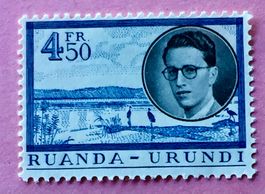 Briefmarken aus Ruanda-Urundi König Baudouin und Landschafte