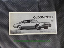 Oldsmobile Modellprogramm 1968 deutsch/französisch GM-Biel