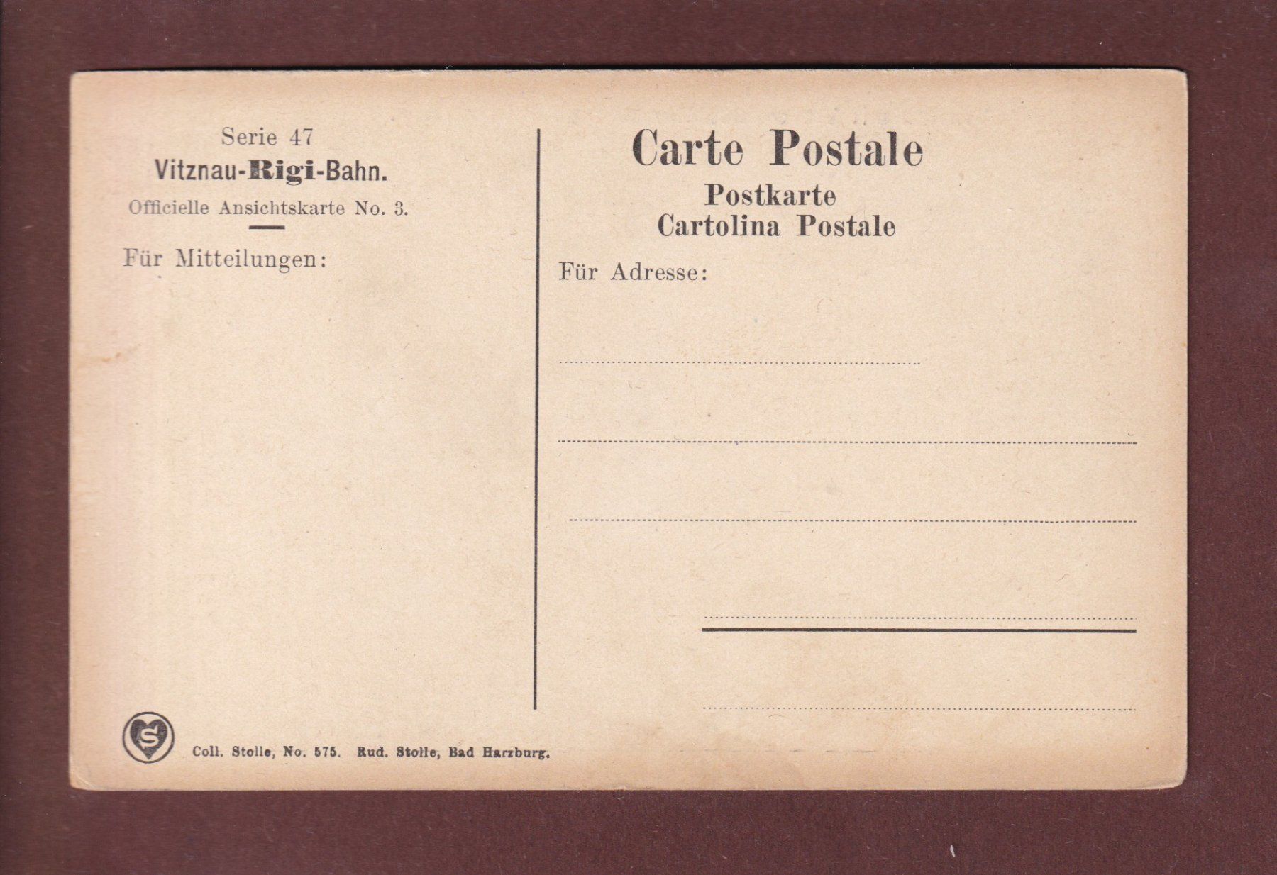 Cartoline postali: VITZNAU - Bahntrace – Usato da Pully venduto da nicecards 1