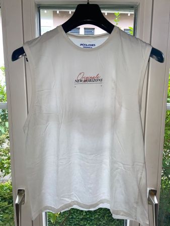 Tanktop von Jack & Jones, Oversize Fit, weiss, Gr. L