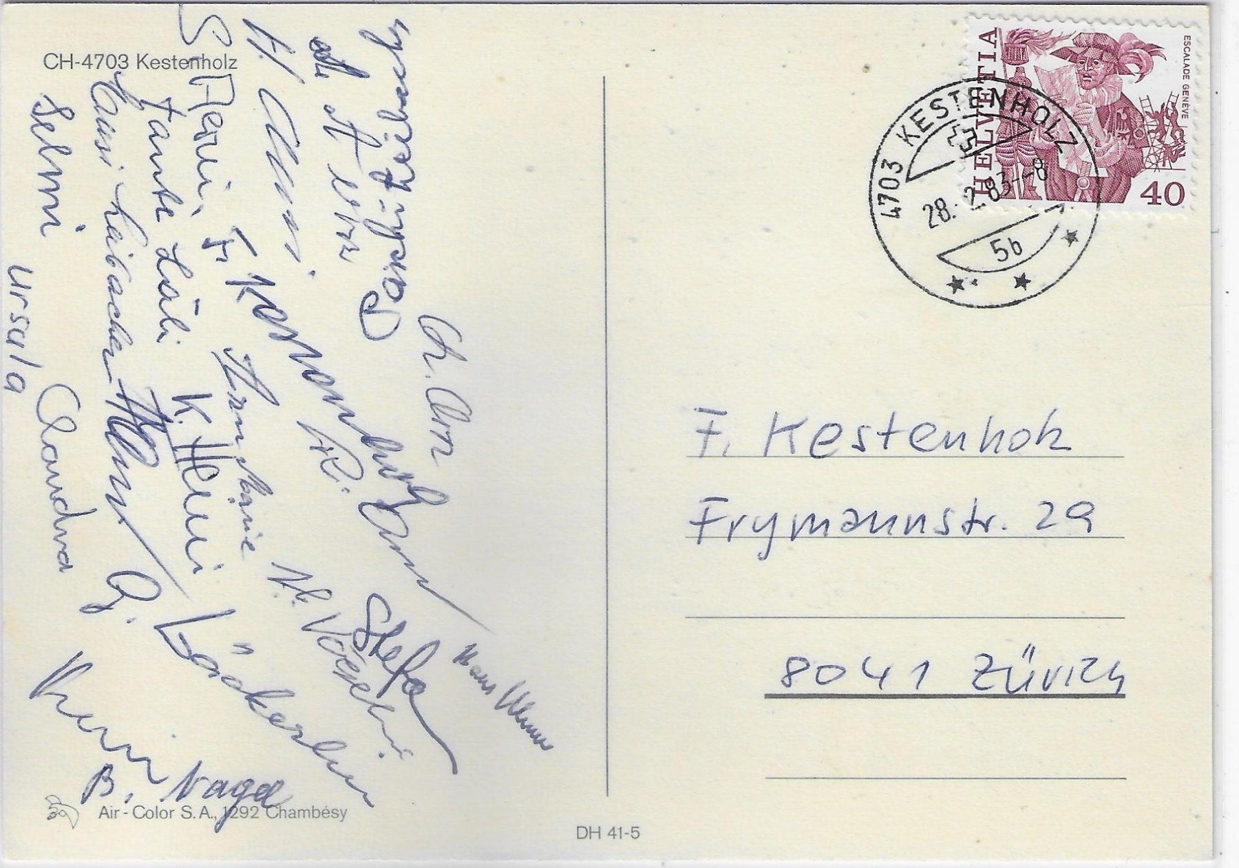 Cartoline postali: Flugaufnahme Kestenholz SO – Usato da Ettingen venduto da Kartenplanet 1