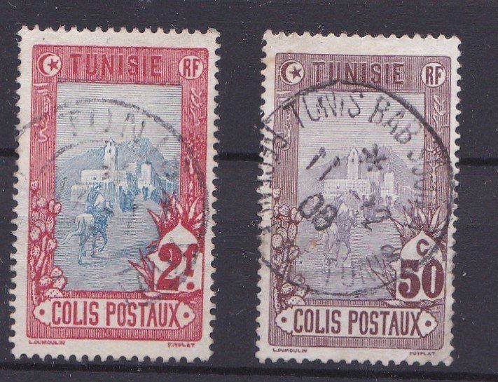 Tutti i francobolli: Série 2 Timbres Tunisie - RF - 1906 - obl. – Usato da Blonay venduto da Leglaude_01