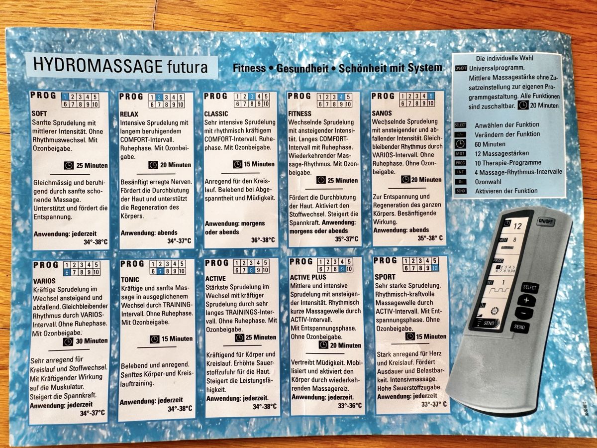 Dispositivi per massaggi: Hydromassage Sprudelmatte – Usato da Eschenbach SG venduto da Kitka01 7