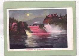 Rheinfall mit bengal. Beleuchtung 1906