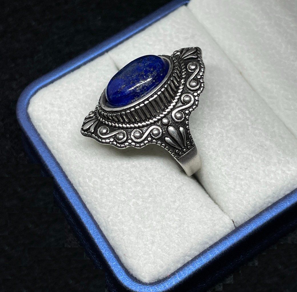 Anelli: Vintage Lapis Lazuli Ring, Sterlingsilber Gr. 61 – Nuovo (secondo la descrizione) da Thun venduto da Creative-Art-Tess 3