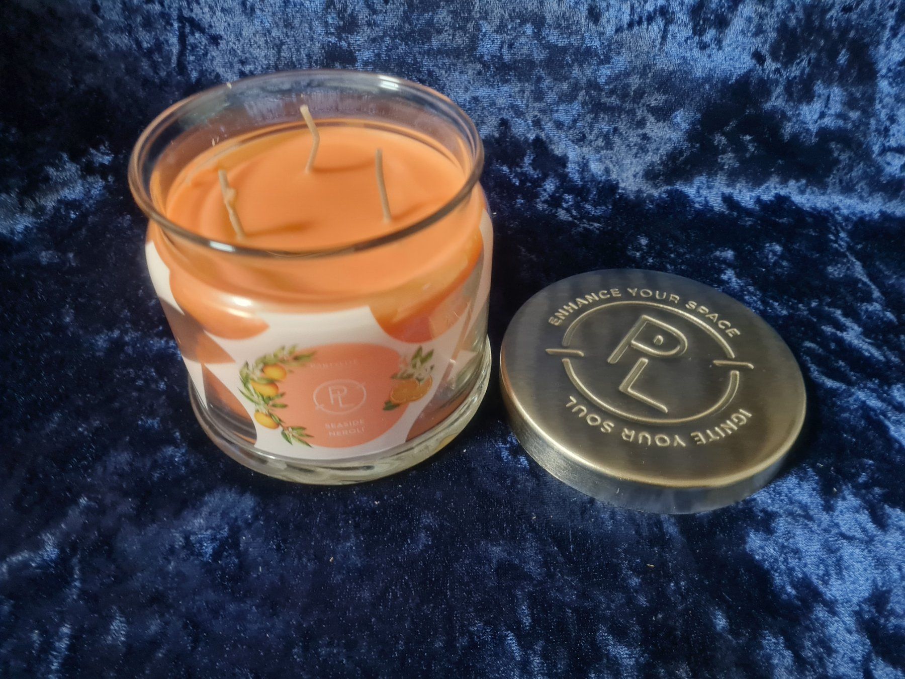 Partylite Candele: PartyLite - 3-Docht-Glas Seaside Neroli – Nuovo e nell'imballaggio originale da Othmarsingen venduto da Kleibai