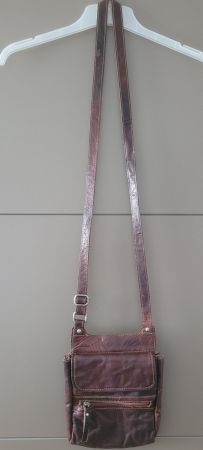 Sac bandoulière  vintage homme Varese en cuir / 90/25/20 cm
