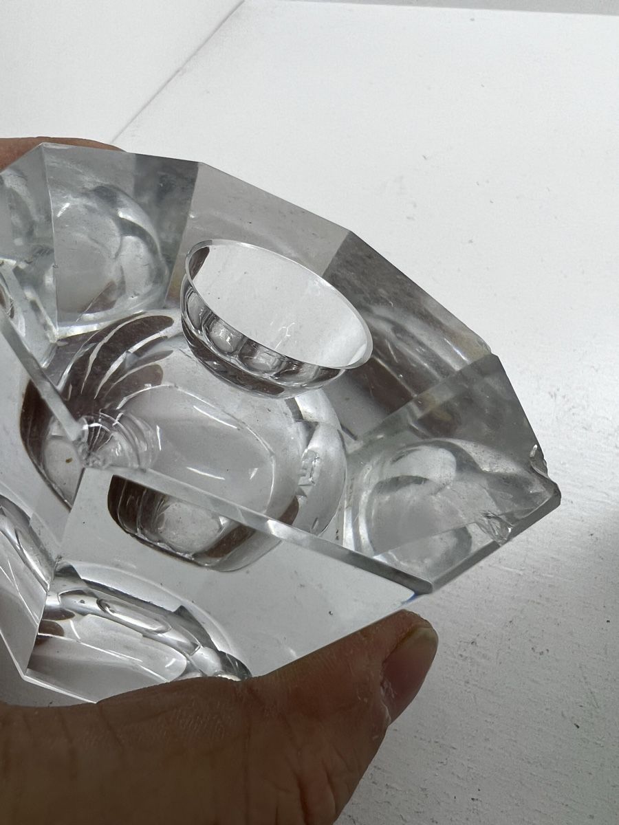 Portacandele: 3 Kerzenständer aus Glas oder Kristallglas – Usato da Wettingen venduto da NickInc 3