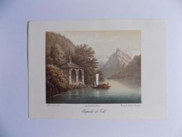 Tellskapelle getönte Lithographie