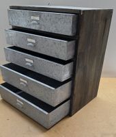 Vintage Apothekerschrank  Schubladenstock aus Holz & Metall