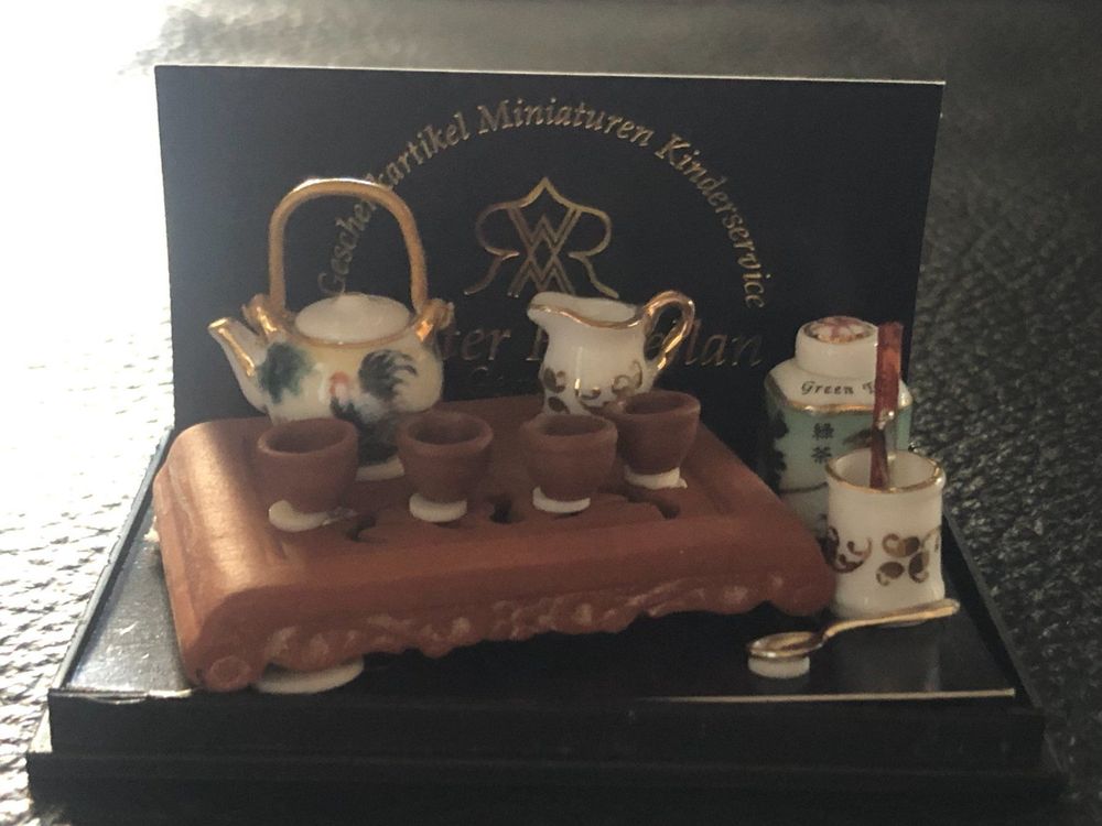 Miniatur-Porzellan-Schmuckkästchen – Puppenhaus-Zubehör Maßstab 1:12, Barbara O'Brien