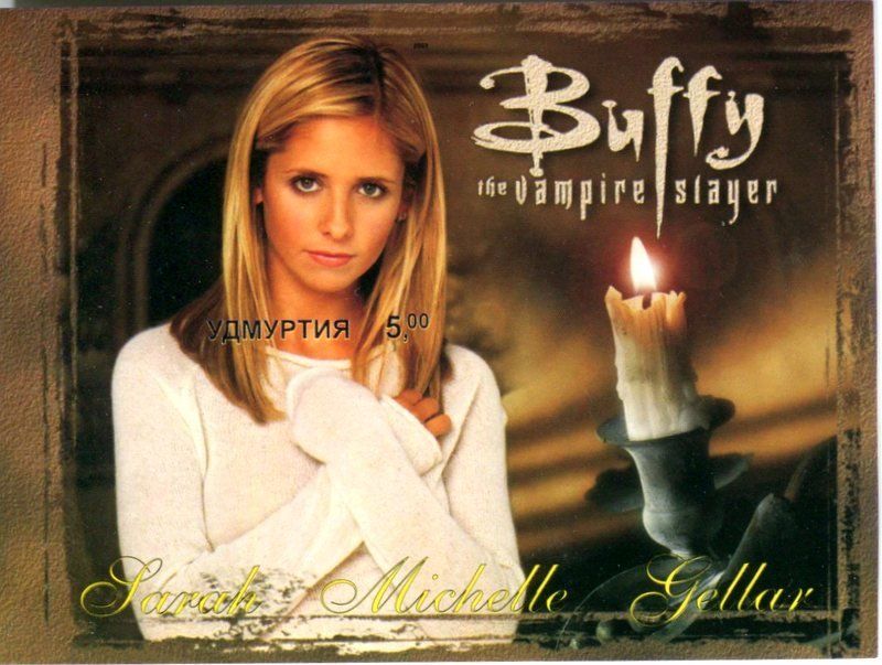 Tutti i francobolli: Block "Sarah Michelle Gellar". Udmurtien – Nuovo e nell'imballaggio originale da Basel venduto da Butsch5