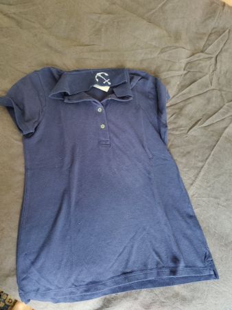 J Crew NEW Navy Blue anchor collar polo pique cotton shirt S