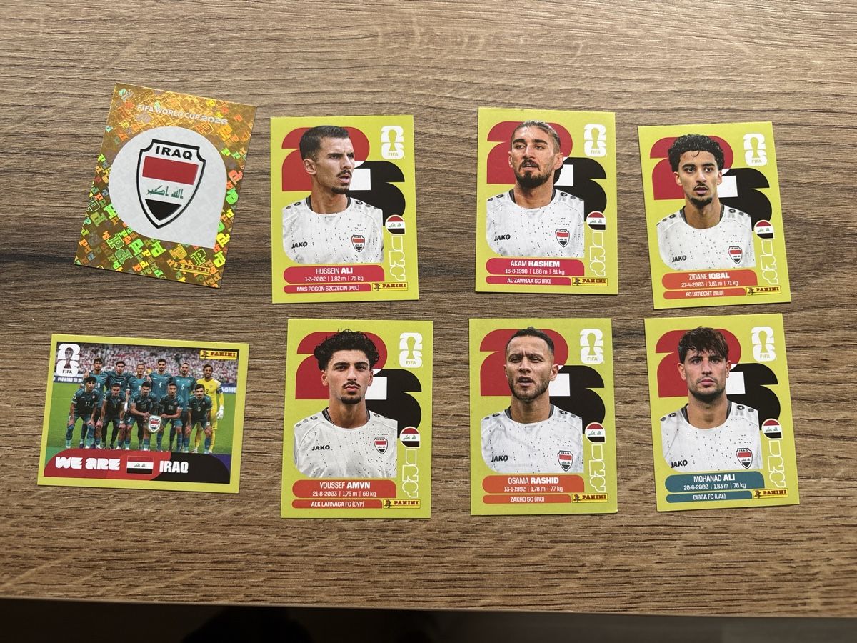 Panini Carte collezionabili: Panini WM 2026 Stickers Irak – Nuovo (secondo la descrizione) da Menznau venduto da Hetfield85