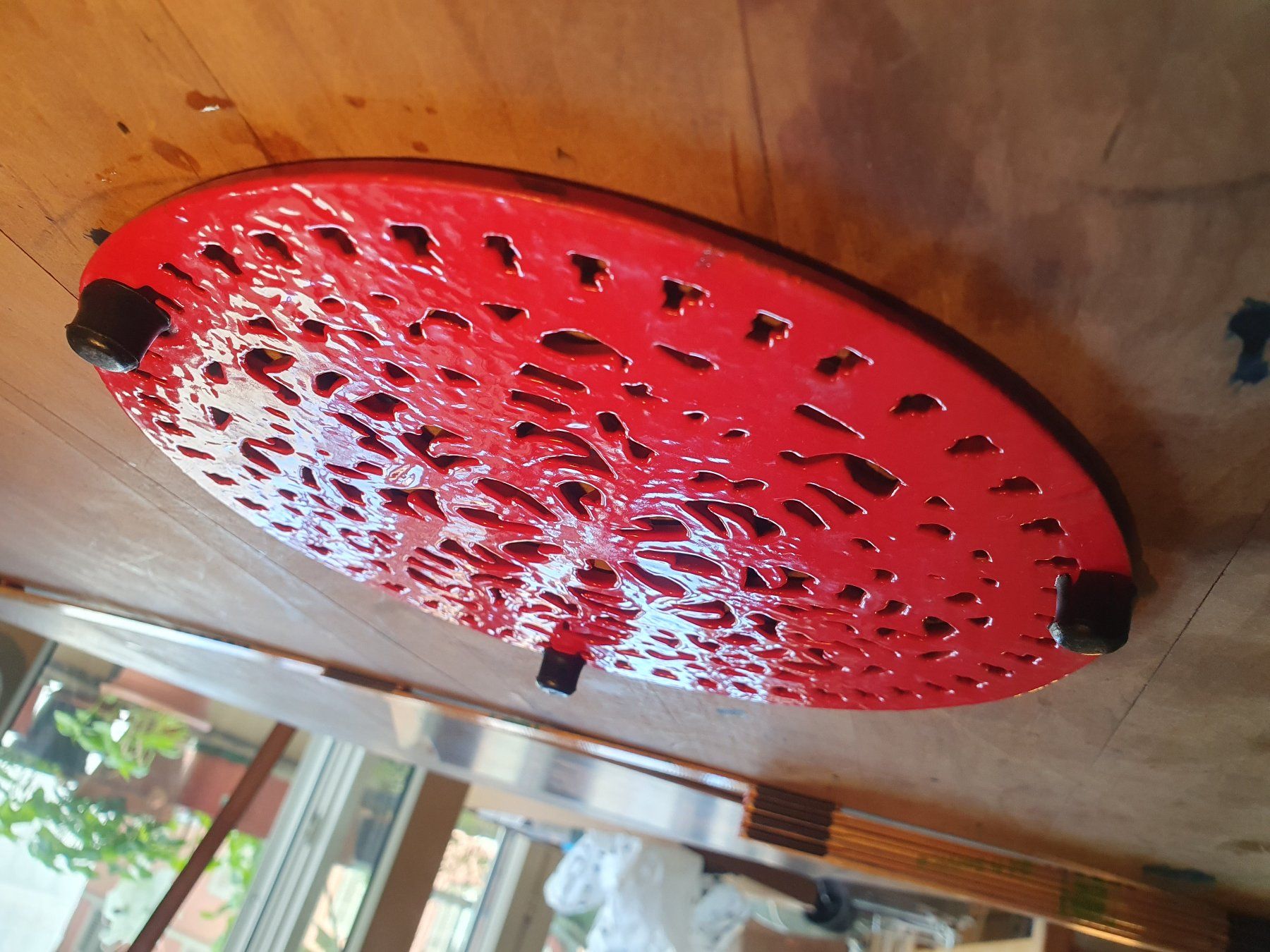 Sottobicchieri: Pfannenuntersetzer rot plastifiziert 21 cm – Usato da Zürich venduto da loosebone 5