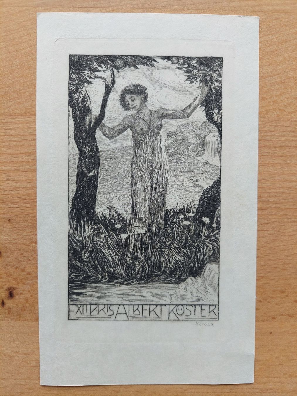 Dipinti: Exlibris Bruno Heroux - Original Radierung Erotik – Usato da Obfelden venduto da Exlibris-Art