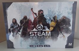 Steamwatcher Kickstarter avec 3 extensions sous cellophane